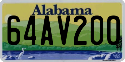 AL license plate 64AV200