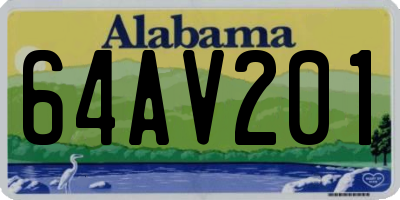 AL license plate 64AV201