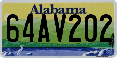 AL license plate 64AV202