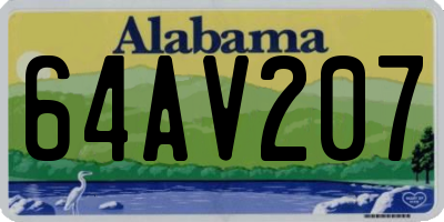 AL license plate 64AV207