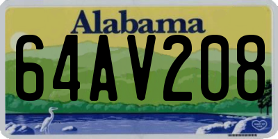 AL license plate 64AV208