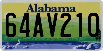 AL license plate 64AV210
