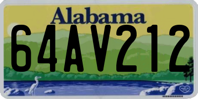 AL license plate 64AV212