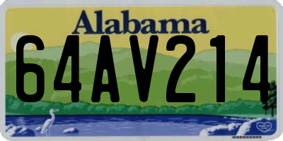 AL license plate 64AV214