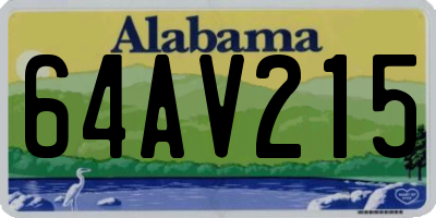 AL license plate 64AV215