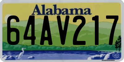 AL license plate 64AV217