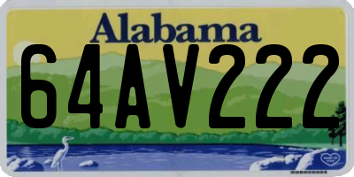 AL license plate 64AV222