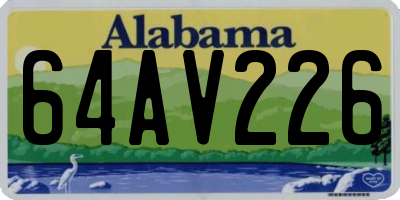 AL license plate 64AV226