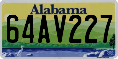AL license plate 64AV227