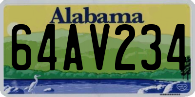 AL license plate 64AV234