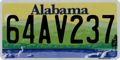 AL license plate 64AV237