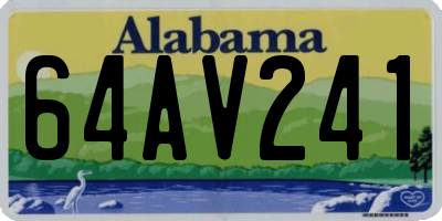 AL license plate 64AV241