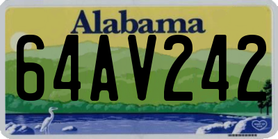 AL license plate 64AV242