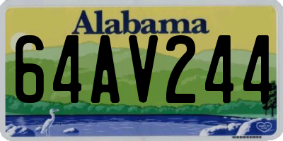 AL license plate 64AV244