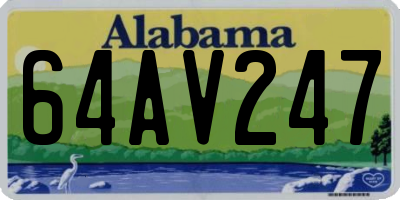 AL license plate 64AV247