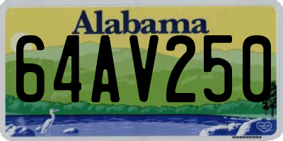 AL license plate 64AV250