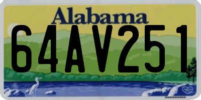 AL license plate 64AV251