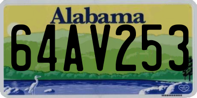 AL license plate 64AV253