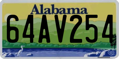 AL license plate 64AV254