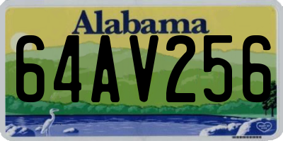 AL license plate 64AV256