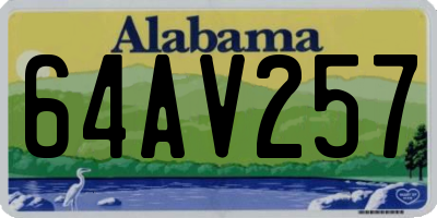 AL license plate 64AV257