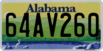 AL license plate 64AV260