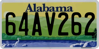 AL license plate 64AV262