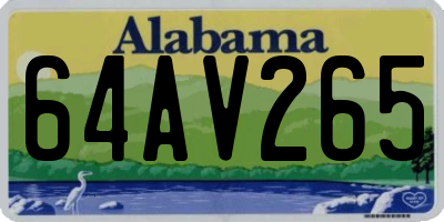 AL license plate 64AV265