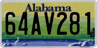 AL license plate 64AV281