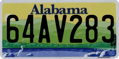 AL license plate 64AV283