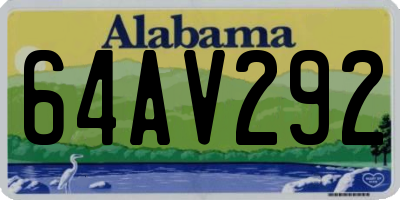 AL license plate 64AV292