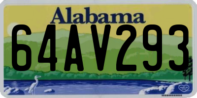 AL license plate 64AV293