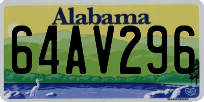 AL license plate 64AV296