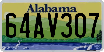 AL license plate 64AV307