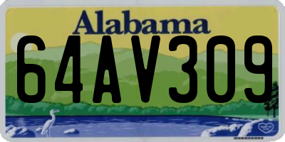 AL license plate 64AV309