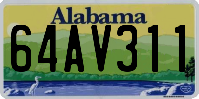 AL license plate 64AV311