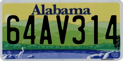 AL license plate 64AV314