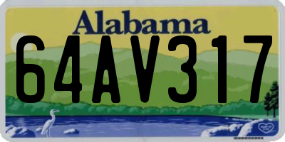 AL license plate 64AV317