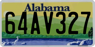 AL license plate 64AV327
