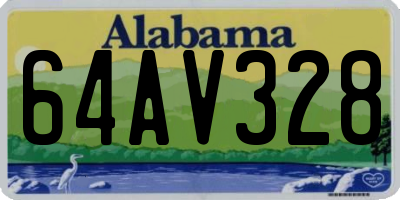 AL license plate 64AV328