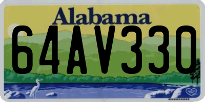 AL license plate 64AV330