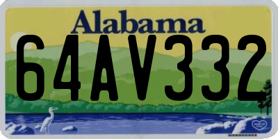 AL license plate 64AV332
