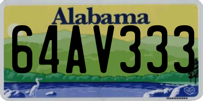 AL license plate 64AV333