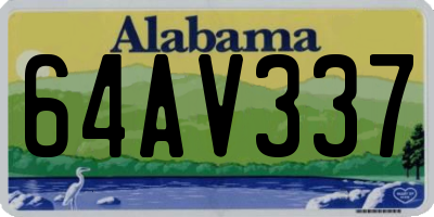 AL license plate 64AV337