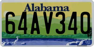 AL license plate 64AV340