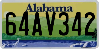 AL license plate 64AV342