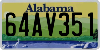 AL license plate 64AV351