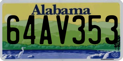 AL license plate 64AV353