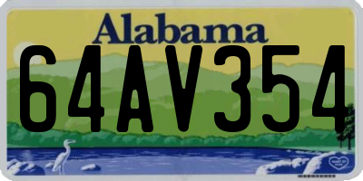 AL license plate 64AV354