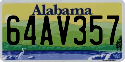 AL license plate 64AV357